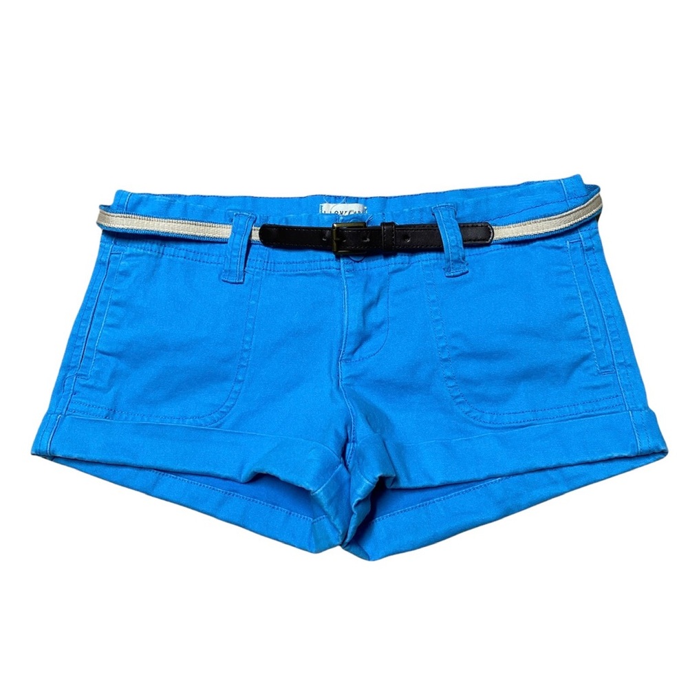 Forever 21 Chino Shorts Women’s 27 Light Blue Low Rise Casual Cuffed I Love H8